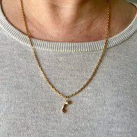 18k gold landline telephone handset pendant or charm