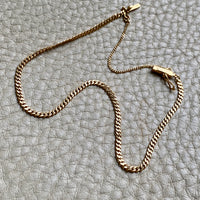 1942 Vintage 18k gold skinny curb bracelet - 7.5 inch length