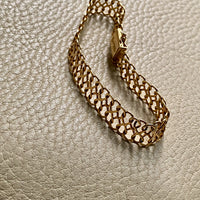 Unique! Figure 8 link bracelet in 18k gold - Swedish vintage 1977 - 7.9 inch length