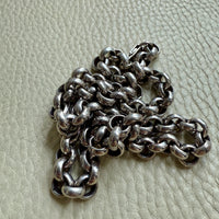 QUITE A ROLO! Chubby 91 gram Silver Rolo Link Necklace with - 19.9 inch length