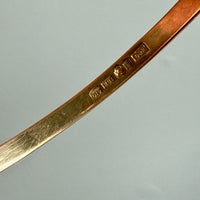 1975 Swedish Vintage 18k Gold Circular Solid Bangle - 7.8 inch interior circumference