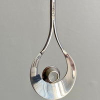1974 Sterling Silver Droplet Pendant with Rock Crystal by Stigbert for Waldemar Johnson Atelier - 20 inch necklace