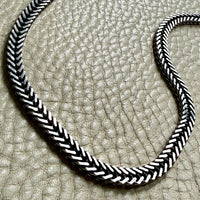 Vintage Sterling Silver Herringbone Chain Necklace ALTON & Pernilla Wiberg – 17 Inch length
