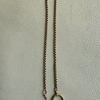 1891 Antique 18k Gold Watch Chain Necklace with Large Bolt Clasp - 18 inch length