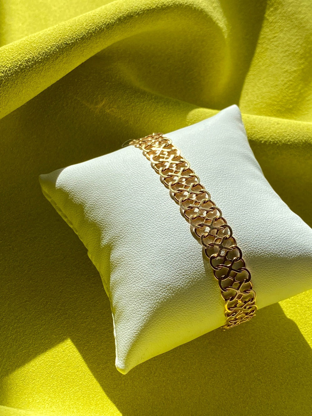 Unique! Figure 8 link bracelet in 18k gold - Swedish vintage 1977 - 7.9 inch length