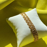 Unique! Figure 8 link bracelet in 18k gold - Swedish vintage 1977 - 7.9 inch length
