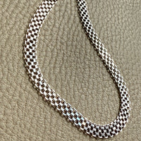 Vintage Sterling silver x-link necklace - 17 inch length