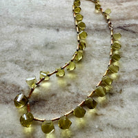 JUICY! Graduated Lemon Quartz and 14k gold necklace - 18 inch length