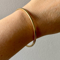 Vintage Scandinavian 14k solid gold bangle 1967-1973 - 8 inch interior circumference