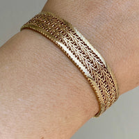 Phenomenal Danish link bracelet in 14k solid gold - by Jørn Arne Backhausen - 6.75 inch length