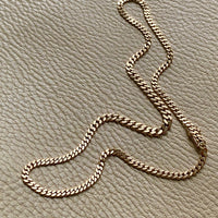 1968 Swedish Vintage Graduated curb necklace in 18k gold - 17.7 inch length