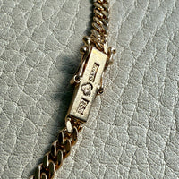 Luxurious Vintage Swedish 18k gold pressed curb link necklace, graduated width - 16.8 inch length