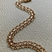 Solid 18k gold silky x-link bracelet, vintage 1970 Swedish