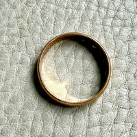1882 Swedish Antique 18k Gold Engraved Curls Band Ring – Size 10