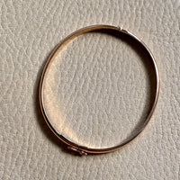 1961 Signed Swedish Vintage SOLID 18k gold hinged bangle 25.1g - 7.25 inch oval interior
