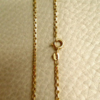 Danish Vintage 1.6mm Solid 14k Gold Biker Link Necklace – 24.75 Inch Length