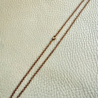 Vintage Italian 3mm Solid Biker Link Chain Necklace 18k Gold – 19.75 Inch Length