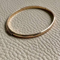 1978 Swedish vintage SOLID 18k gold hinged bangle 18.2g - Size 6 7/8