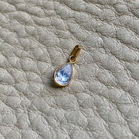 Petite 18k gold crystal pendant or charm