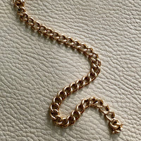 1932 Puffed curb link bracelet in 18k gold - by Gustaf Möllenborg - 8.25inch length