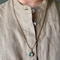 18k Gold Balestra Skinny Biker Link Chain Necklace - 22.75 inch length