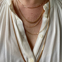 Italian vintage 18k gold curb link necklace by Balestra - 21 inch length