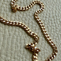 25 gram 18k Gold Chubby Curb Link Chain Necklace - Swedish Vintage - 19.5 inch length