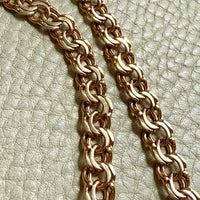 1969 Swedish 18k Gold necklace - 50g Graduated double link chain - 16.6 inch length