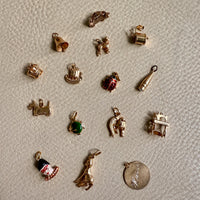 18k gold vintage charm or pendant - Scottish terrier, Terrier, Scottie dog