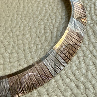 Italian 1950s/60s era Sterling Silver Cleopatra Collar Necklace - 16.2 inch length
