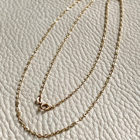 Vintage Italian cable link gold chain necklace - 23 inches of 18k gold