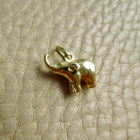 Vintage 14k Gold Elephant Charm – 0.7 inch