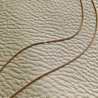 18k gold vintage swedish gold droplet pendant on matching 15inch 18k gold curb chain