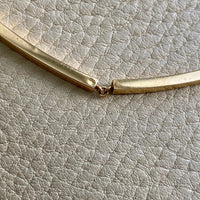 Geometric tubular handmade gold bar link necklace - 18k gold - Swedish 1960s era