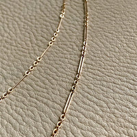1971 Trombone link necklace in 18k gold - 24.5 inch length - Swedish vintage