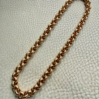 18k gold vintage rolo link necklace penelopepenelope.com