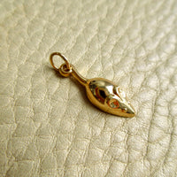 Vintage 14k Gold Mouse Charm – 0.9 inch
