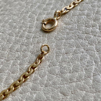 Early to Mid 20th Century era 18k gold Virola Link Necklace - Graduated width - 18.9 inch length