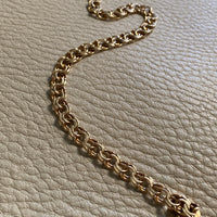 Vintage 1963 Double link solid 18k gold bracelet - 7.5 inch length
