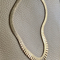 RADIANT! 14k Gold Cleopatra Link Necklace - Vintage Danish - 17 inch length