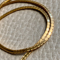 Vintage Omega Link Necklace in 18k Gold- Made in Trissino Italy, 1960s era - 16.5 inch length