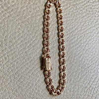 Vintage 1963 Double link solid 18k gold bracelet - 7.7 inch length