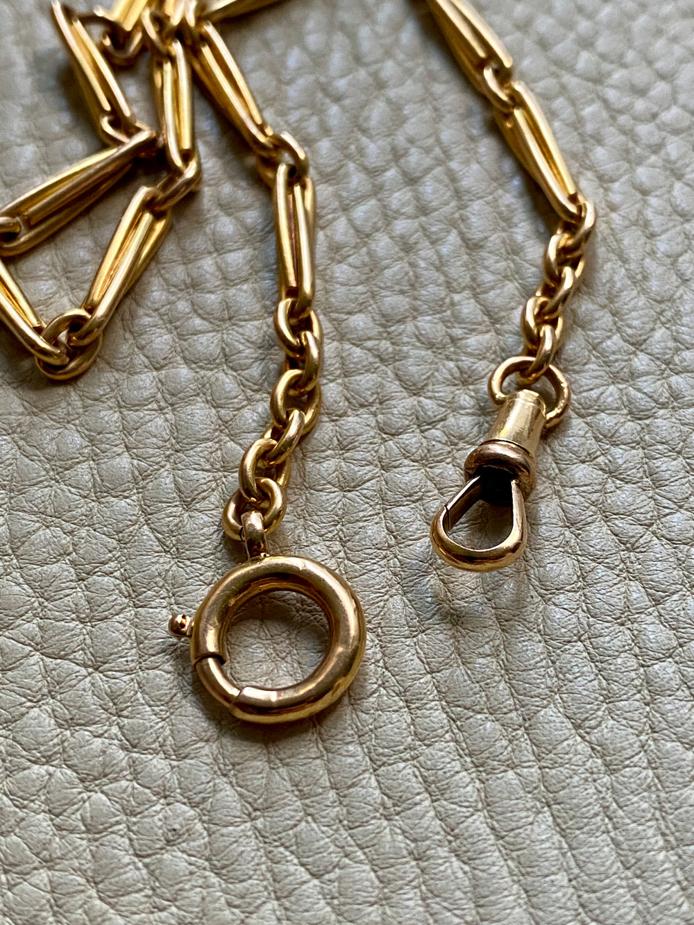 Spanish 19th Century Antique Victorian Watch Chain Double Fetter