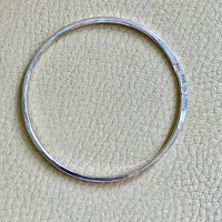 Hand Hammered Vintage Silver Bangle - Interior circumference 8.25 inches