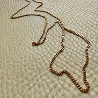 Vintage Swedish 18k Gold Curb Link Necklace – 24.5 Inch Length
