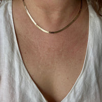 EXCELLENT! Vintage Italian 18k gold special tight curb chain mirrored necklace by Balestra- 17 inch length