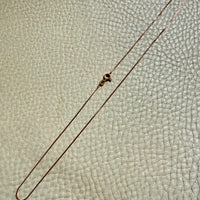 Vintage Italian UnoAErre 18k gold 1mm curb link necklace - 16.9 inch length