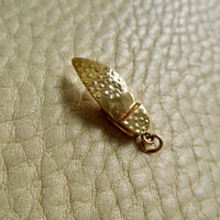 Vintage 14k Gold Pointed Bootie Charm – 1" Drop