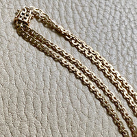 Midcentury era 14k gold Virola Link - Double strand bracelet - 7.25 inch length