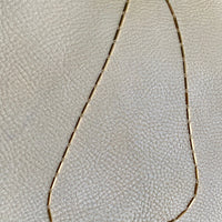 Geometric gold bar link necklace - 18k gold - 21 inch length